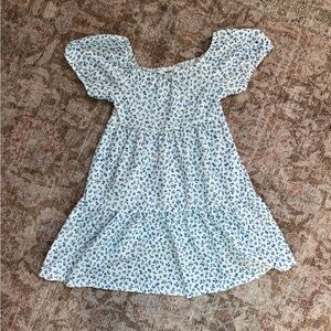 Primark Blue and White Floral Kids Dress